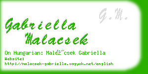 gabriella malacsek business card